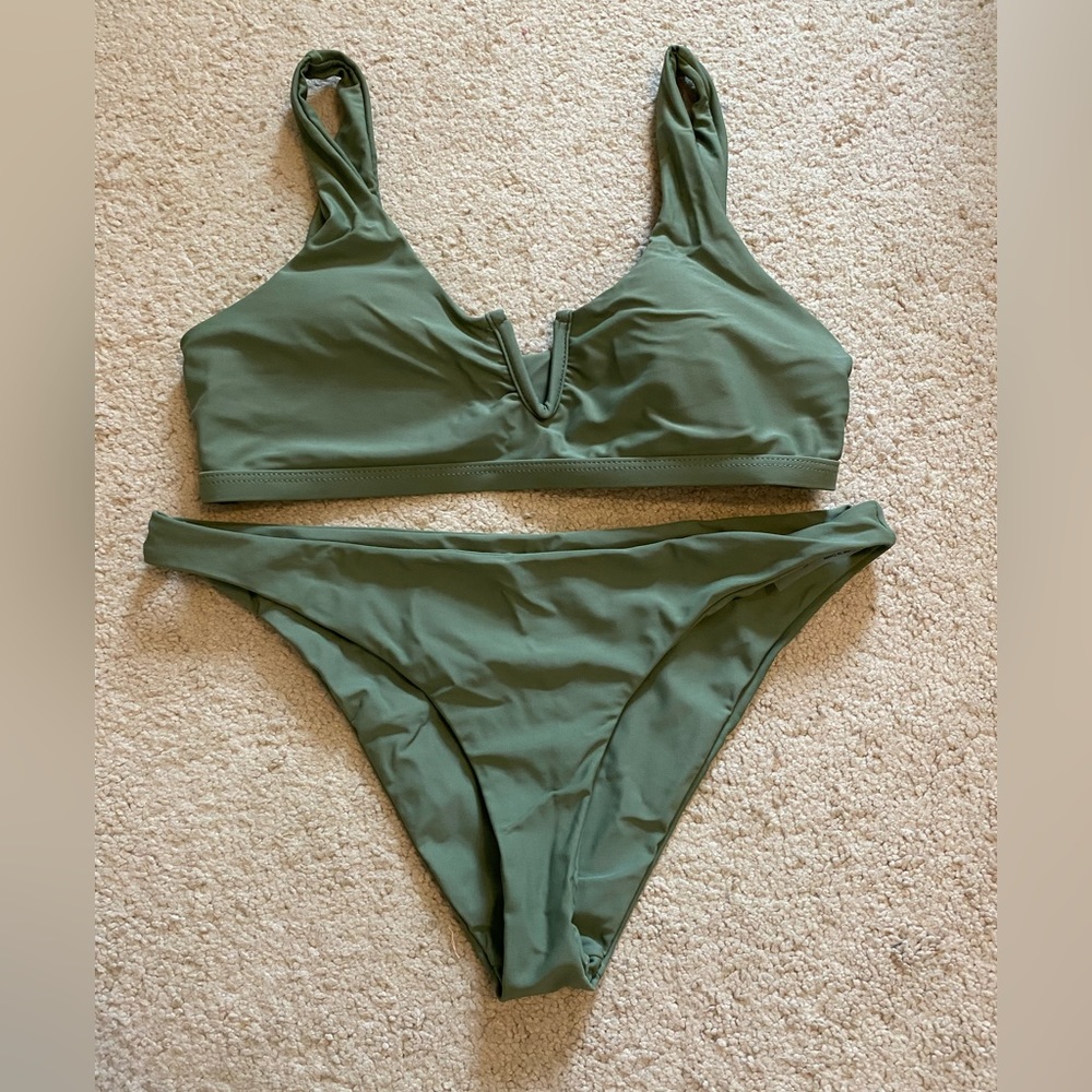 SHEIN Olive Green Bikini Set